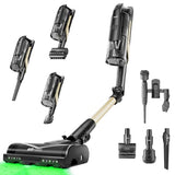 Candy Cordless Stick Vacuum Cleaner, 650W/320AW Powerful Suction, Up to 100min, Flexi-Fold Tube, SmartSense Tech, LED Headlights