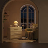 SICOTAS Oversized Nightstands Set of 3 for Bedroom - Storage Bedside Table