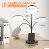 Vicsoon Desk Lamp with Wireless Charger, LED Desk Lamp for Home Office with Pen Holder, Dimmable Eye-Caring Study Desk Light