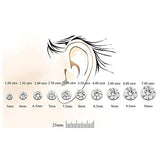 1 to 7 Carat Moissanite Round Stud Earrings