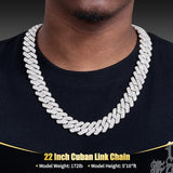 Ucciyo VVSI 20MM Moissanite Chain For Men Luxury Cuban Link Chain