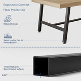 Rustic Dining Table for 6-8 People, 70” Long Rectangle Kitchen Table, Industrial Farmhouse Wooden Kitchen Tables, Home
