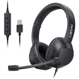 Headphones with Mic for Pc with Noise Canceling Microphone for Laptop, USB Headphones for Work from Home/Call