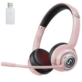 Wireless Headsets with Microphone, Ultra Lightweight& 50+ Playtime, Wireless Headset for Cell Phones