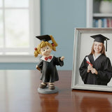 PlentifulHome Graduation Girl Figurine, Resin Graduate Statue, 4.92 Inch
