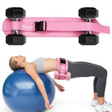 Hip Thrust Belt - Dumbbell Hip Thrust Belt - Premium Leather Thickened & Widen, Comfortable (deep pink)