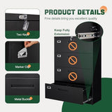 Letaya File Cabinets,4 Drawer Metal Lateral Filing Organization Storage Cabinets with Lock