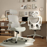 SUNNOW Ergonomic Office Chair, Comfy Mesh Desk Chair, High Back Computer Gaming Chairs with Adjustable Lumbar Support, Flip-Up Arms