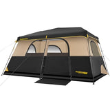 FanttikOutdoor Zeta C8 Pro Max Instant Cabin Tent 8 Person Camping Tent Setup in 60 Seconds with Rainfly & Windproof Portable with Carry Bag for Family Camping & Hiking, Upgraded Ventilation, Khaki