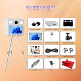 Aookely DSLR Photo Booth Selfie Photobooth 21.5inch Touch Screen Built-in Mini PC with Instant Printing & Sharing Function Perfect for Wedding Rental Parties