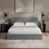 RECCI AirFrame Queen Upholstered Bed Frame with Ergonomic Angled Headboard
