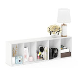 Furinno LUDER Book Shelf, 5-Tier Bookshelf, Bookcase with Open Shelves, 9.4 x 15.8 x 52, Easy Assembly