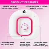 YYYSITZ Sitz Bath, Electric Sitz Bath for Hemorrhoids, Sitz Bath for Toilet Seat, Postpartum Care Pan for Women, Yoni Hip Bath Basin, Sits Bath Soak Salts Tub, Vaginal Wash Bowl, Foldable, Pink