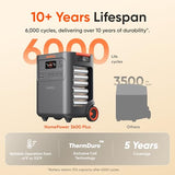 Jackery HomePower 3600 Plus Portable Power Station, 3600W AC Output, 3584Wh LFP Solar Generator, Expandable up to 21kWh, Essential Home Backup for Home Use, Emergencies, RV (Solar Panel Optional)