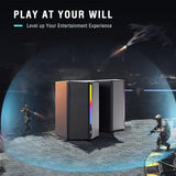 Desktop PC Speakers with Volume Control, RGB Gaming Loudspeakers Wired with 3.5mm Aux Audio Cable for Laptop
