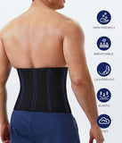 TAILONG Waist Trainer Corset for Men Weight Loss Tummy Trimmer Compression Shaper Abdomen Sweat Wrap (Black, M)