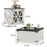 Joaxswe Farmhouse Coffee Table Set 3, End Table and Coffee Table