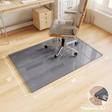 Glass Chair Mat, 30"x48" Heavy Duty Office Chair Mat for Carpet, Grey Carpet Protector Mat for Office Chair