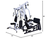 Body-Solid (EXM2500LPS) Multi-Station Home Gym Machine, Arm & Leg Strength Training Functional Exercise Workout Station, 210lbs. Weight Stack with Leg Press Body-Solid
