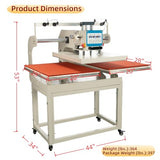PUQEOAO 20x28 Pneumatic Dual Platen Auto Heat Press Machine Commercial g Function, Sublimation Transfer for ProfT-Shirt Printing Press with Adjustable