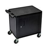 Luxor LP26C-B 26"H AV Cart - Two Shelves Cabinet