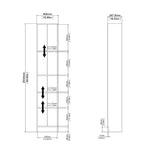 Scranton & Co 80" x 16" Modern Wood 5-Shelf Narrow Vertical Bookcase, for Living Room/Study/Office