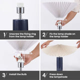 EOEYYOYB Ceramic Table Lamps for Bedroom, Adjustable Shade Lamps for Night Stands, Modern Cylindrical Nightstand Table Lamps, Blue