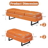 10-Seat Reception Chairs - Waiting Room Chair with Thickened Cushion PU Leather Living Room Bench