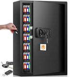 144 Keys Fireproof Key Cabinet, Anti-Theft Heavy Duty Key Lock Box with Key Tags