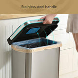 This 25L Stainless Steel Pedal Trash Can - Bin with Lid for Kitchen Living Room & Bathroom