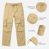 GINGTTO Mens Tactical Pants Stretch Slim Fit Light Khaki Cargo Pants for Men Waterproof Ripstop 28
