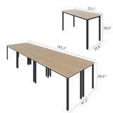 Bonzy Home Conference Tables 14ft Office Computer Desk for Meeting Room