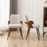 YOUUGIOR Dining Room Chairs,Mid Century Modern Kitchen Chairs,Upholstered Beige Fabric