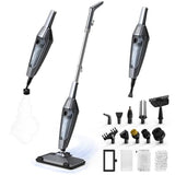 SENMO Steam Mop, 14-in-1 Detachable Steam Cleaner for Home and Floor, 1300W 228°F Deep Cleaning MultiPurpose Steamer with 14 Attachments for Floor, Tile, Grout, Furniture, Carpet, Wall (Black)