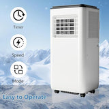 GarveeHome 8000 BTU Portable Air Conditioners - Energy-Efficient AC Unit with Remote, 24H Timer, Quiet Operation for Bedrooms, Offices & Dorms up to 350 Sq.Ft, Black Top
