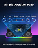 Laptop Cooling Pad, RGB Lights Laptop Cooler 9 Fans for 15.6-19.3 Inch Laptops