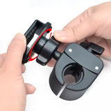UAYESOK Bicycle/Motorcycle Walkie-Talkie Handlebar Mount, Vehicle Grab Rail Clamp Radio Holder for HT, Scanner, Speaker Mic