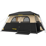 FanttikOutdoor Zeta C6 Pro Max Instant Cabin Tent 6 Person Camping Tent Setup in 60 Seconds with Rainfly & Windproof Portable with Carry Bag for Family Camping & Hiking, Upgraded Ventilation, Khaki