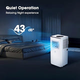 8000BTU Portable Air Conditioners Smart AC Unit with App & Remote Control 3-in-1 Cooling, Dehumidifier, Fan for Rooms up to 350 sq.ft, 24H Timer, White