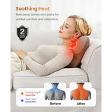 BOB AND BRAD Back Massager with Heat FSA Eligible, EZBack Corded Back Massager for Pain Relief Deep Tissue, Shiatsu Back Shoulder and Neck Massage Pillow, Soothing Full-Body Relief for Women Men