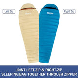 QEZER Ultralight Down Sleeping Bag for Adults 45-68 Degree F with 600 Fill Power, Compact Summer Sleeping Bag for Backpacking, Hiking and Camping