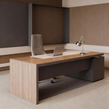 71 inch L Shaped Executive Desk with Drawers, Modern Large Home Office