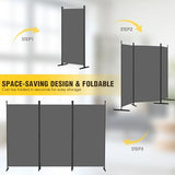 AKTOP 3-Panel Room Divider, Freestanding Wall Divider for Room Separation, Folding Privacy Partition Screen