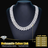 Ucciyo VVSI 20MM Moissanite Chain For Men Luxury Cuban Link Chain