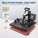 Slide-Out Drawer & 360° Swing Away | Industrial Quality Sublimation Press for T-Shirts, Tumblers