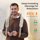 Heycool Cordless Neck and Shoulder Massager, Graphene Heating, Upgraded Shiatsu Back Massager Pillow for Neck, Shoulder