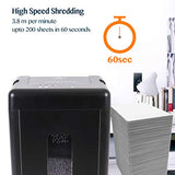 15-Sheet Super Micro Cut High Security Level P-5 Heavy Duty Paper/CD/Card Shredder for Home Office