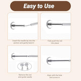 Piercing Ball Grabber Tool for Changing Jewelry,14G 16G 18G 20G Stainless Steel Piercing Tapers with Threaded & Threadless Insertion Pins for Ear/Nose/Cartilage/Dermal/Septum, Eyebrow/Tongue