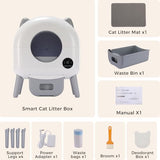 GTPLAYER Automatic Self-Cleaning Cat Litter Box, 2026 Upgraded 66L+18.6L Extra-Large Covered Smart Box with App Control, Safety Sensor System, Easy-Clean Waste Bin, Ideal for Multi-Cat Homes,White