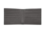 Prada Orizzontale Gray Mercurio Micro Grain Leather Iconic Triangle Logo Wallet 2MO513